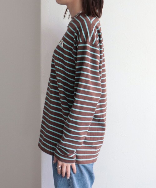 GEVACO（ゲバコ）の「【GEVACO/ゲバコ】ベーシックロングボーダーT（Tシャツ/カットソー・レディース・ホワイト系その他/ブラウン系その他/ブラック系その他・38）」の13枚目の写真