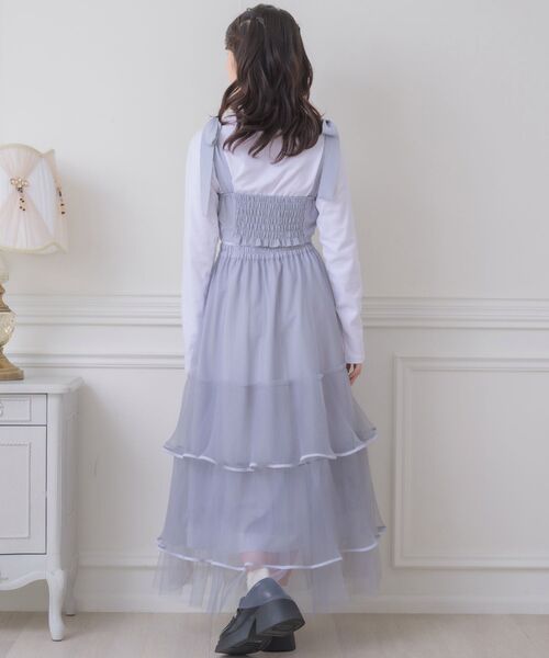 ems excite(エムズエキサイト)の「肩リボンビスチェ(シャツ/ブラウス・レディース・ナチュラル/ブルー/ブラック・FREE)」の15枚目の写真