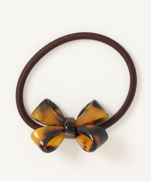 Fun & Daily(ファンアンドデイリー)の「アクリルリボンカラーヘアゴム(ヘアゴム・レディース・ブラウン/ベージュ/ブラック/レッド/ブルー/グリーン/ホワイト・FREE)」の5枚目の写真