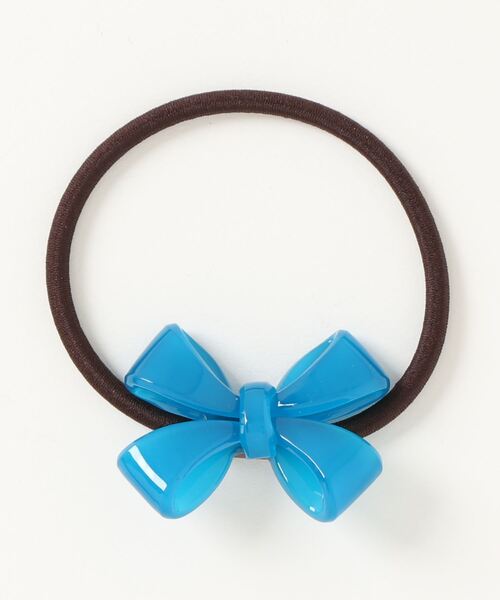 Fun & Daily(ファンアンドデイリー)の「アクリルリボンカラーヘアゴム(ヘアゴム・レディース・ブラウン/ベージュ/ブラック/レッド/ブルー/グリーン/ホワイト・FREE)」の2枚目の写真