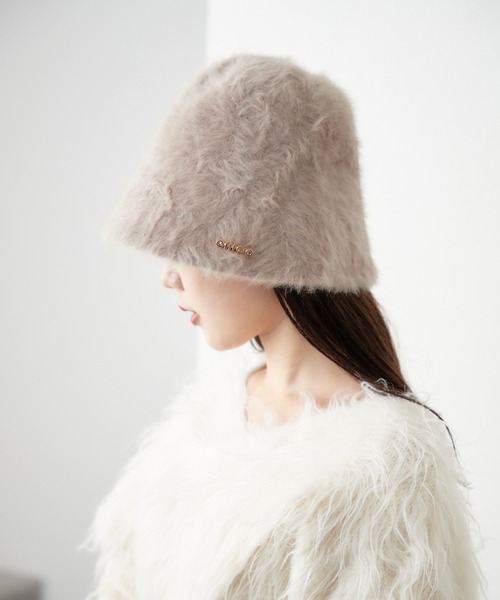 Chico（チコ）の「ブローチ付フェザーバケットハット（ハット・レディース・ベージュ/アイボリー/ブラック・FREE）」の12枚目の写真