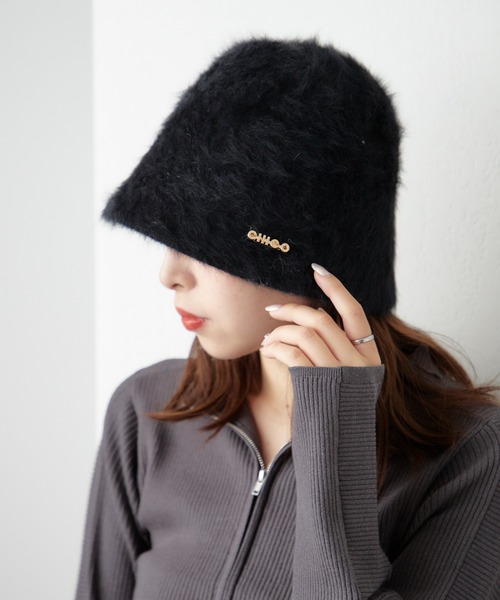 Chico（チコ）の「ブローチ付フェザーバケットハット（ハット・レディース・ベージュ/アイボリー/ブラック・FREE）」の10枚目の写真