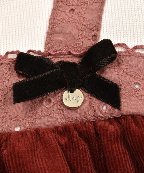 SLAP SLIP(スラップスリップ)の「裾スカラップコーデュロイドッキングワンピース(80~130cm)(ワンピース・キッズ・レッド/ブルー・100cm/130cm/110cm/90cm/120cm/80cm)」の10枚目の写真