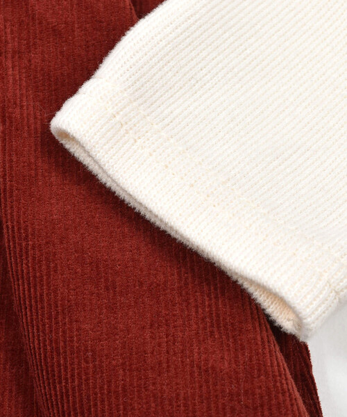 SLAP SLIP(スラップスリップ)の「裾スカラップコーデュロイドッキングワンピース(80~130cm)(ワンピース・キッズ・レッド/ブルー・100cm/130cm/110cm/90cm/120cm/80cm)」の11枚目の写真