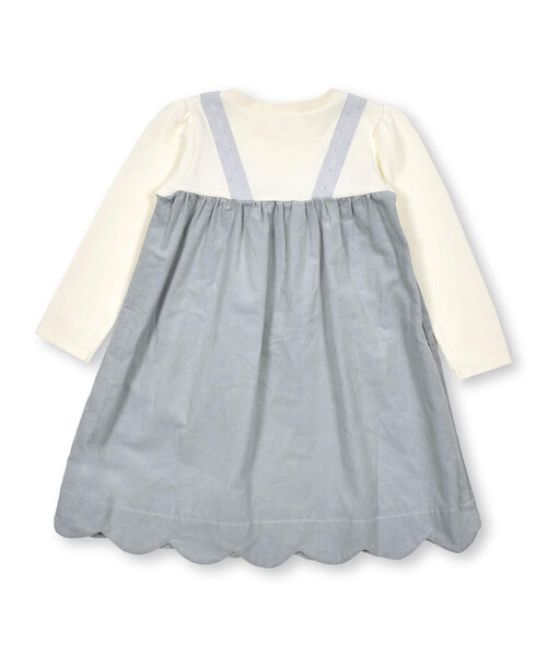 SLAP SLIP(スラップスリップ)の「裾スカラップコーデュロイドッキングワンピース(80~130cm)(ワンピース・キッズ・レッド/ブルー・100cm/130cm/110cm/90cm/120cm/80cm)」の16枚目の写真