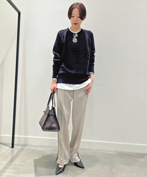 AP STUDIO New sweat like knitブラックニットセーター New sweat like knit（ニット/セーター）｜AP STUDIO（エーピー