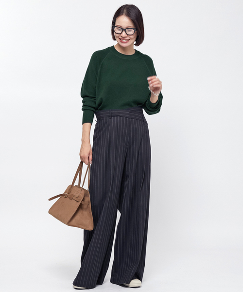 AP STUDIO New sweat like knitブラックニットセーター New sweat like knit（ニット/セーター）｜AP STUDIO（エーピー