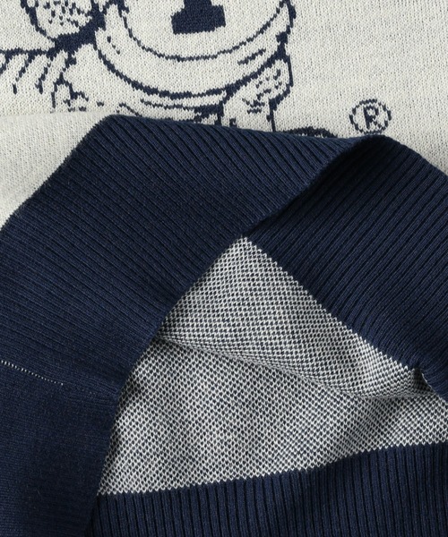 DISCUS ATHLETIC(ディスカス アスレチック)の「【DISCUS ATHLETIC】【DISCUS】カレッジジャガードニット(ニット/セーター・レディース・オレンジ/オフホワイト・M)」の5枚目の写真