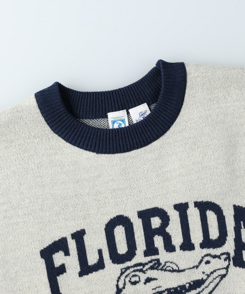 DISCUS ATHLETIC(ディスカス アスレチック)の「【DISCUS ATHLETIC】【DISCUS】カレッジジャガードニット(ニット/セーター・レディース・オレンジ/オフホワイト・M)」の6枚目の写真