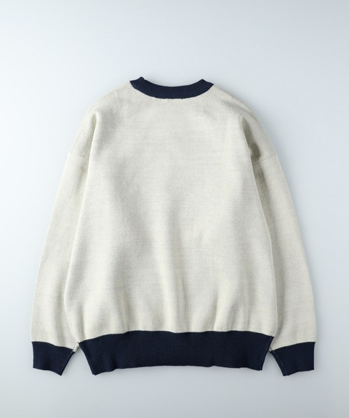 DISCUS ATHLETIC(ディスカス アスレチック)の「【DISCUS ATHLETIC】【DISCUS】カレッジジャガードニット(ニット/セーター・レディース・オレンジ/オフホワイト・M)」の7枚目の写真