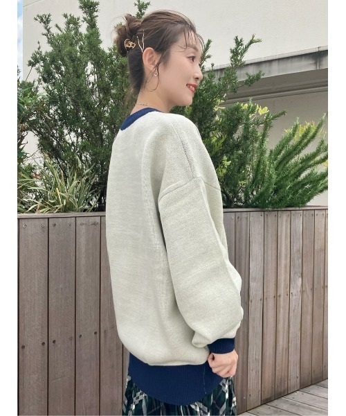 DISCUS ATHLETIC(ディスカス アスレチック)の「【DISCUS ATHLETIC】【DISCUS】カレッジジャガードニット(ニット/セーター・レディース・オレンジ/オフホワイト・M)」の10枚目の写真