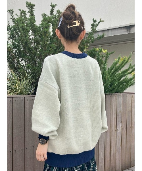 DISCUS ATHLETIC(ディスカス アスレチック)の「【DISCUS ATHLETIC】【DISCUS】カレッジジャガードニット(ニット/セーター・レディース・オレンジ/オフホワイト・M)」の11枚目の写真