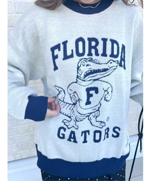 DISCUS ATHLETIC(ディスカス アスレチック)の「【DISCUS ATHLETIC】【DISCUS】カレッジジャガードニット(ニット/セーター・レディース・オレンジ/オフホワイト・M)」の16枚目の写真