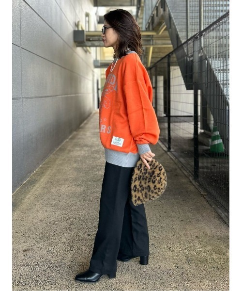 DISCUS ATHLETIC(ディスカス アスレチック)の「【DISCUS ATHLETIC】【DISCUS】カレッジジャガードニット(ニット/セーター・レディース・オレンジ/オフホワイト・M)」の22枚目の写真