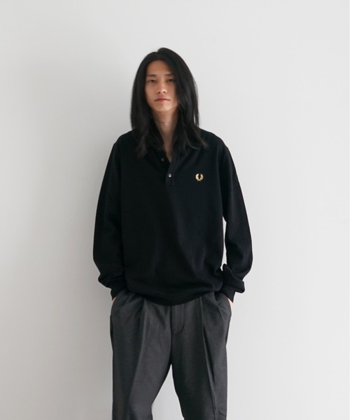 FRED PERRY(フレッドペリー)の「FRED PERRY Classic knitted shirt ls(ニット/セーター・メンズ・ブラック/ベージュ・M/L/S)」の2枚目の写真