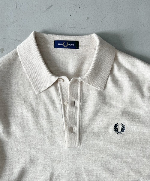 FRED PERRY(フレッドペリー)の「FRED PERRY Classic knitted shirt ls(ニット/セーター・メンズ・ブラック/ベージュ・M/L/S)」の7枚目の写真