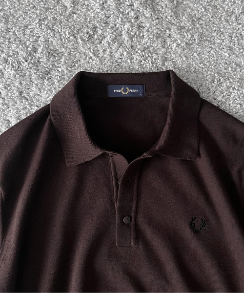 FRED PERRY(フレッドペリー)の「FRED PERRY Classic knitted shirt ls(ニット/セーター・メンズ・ブラック/ベージュ・M/L/S)」の10枚目の写真