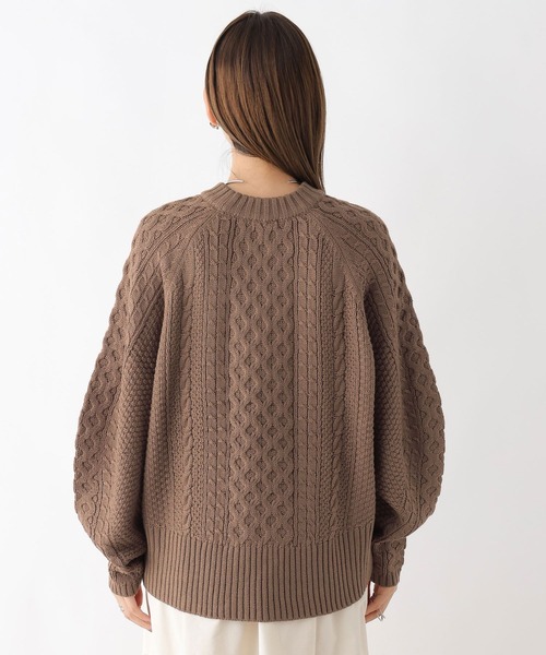 LEPSIM（レプシィム）の「5ゲージケーブルプルオーバー　971246（ニット/セーター・レディース・ブラウン/レッド/アイボリー・FREE）」の17枚目の写真