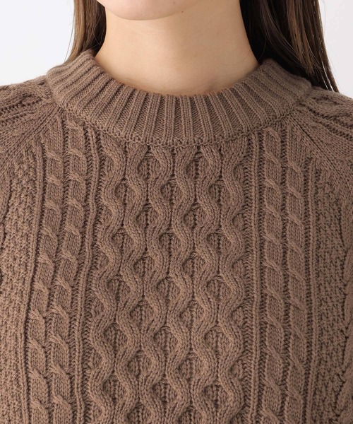 LEPSIM（レプシィム）の「5ゲージケーブルプルオーバー　971246（ニット/セーター・レディース・ブラウン/レッド/アイボリー・FREE）」の18枚目の写真