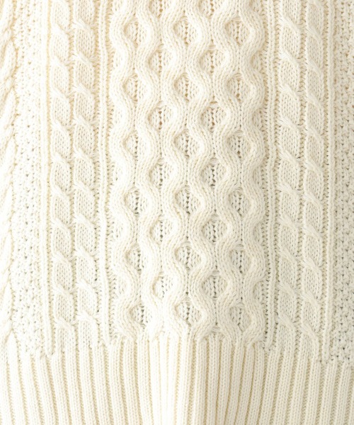 LEPSIM（レプシィム）の「5ゲージケーブルプルオーバー　971246（ニット/セーター・レディース・ブラウン/レッド/アイボリー・FREE）」の22枚目の写真