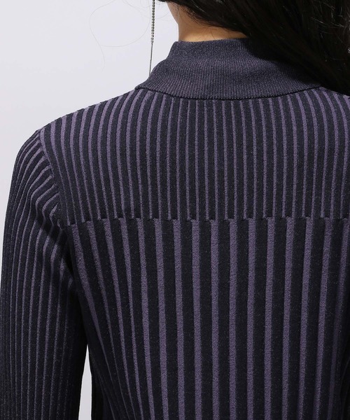 HARE（ハレ）の「ブロックランダムリブニット(HARE)（ニット/セーター・レディース・ブラック/ブルー/パープル/グリーン・FREE）」の13枚目の写真