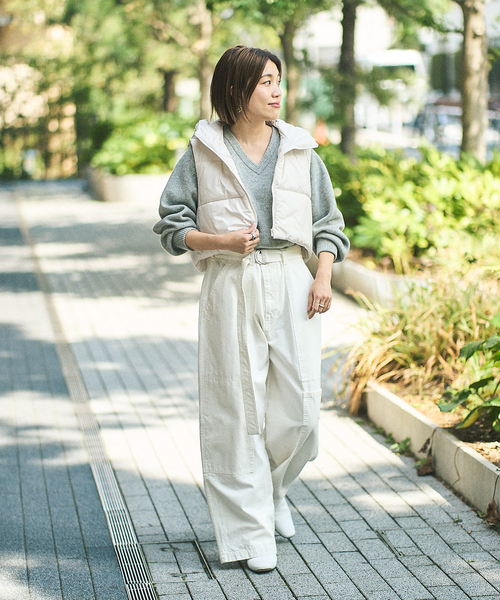 FRAMeWORK（フレームワーク）の「パファーショートベスト（ダウンベスト・レディース・サックスブルー/ホワイト系その他・FREE）」の3枚目の写真