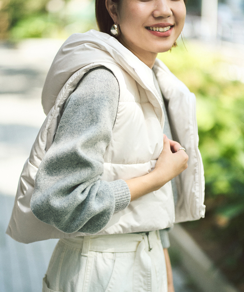 FRAMeWORK（フレームワーク）の「パファーショートベスト（ダウンベスト・レディース・サックスブルー/ホワイト系その他・FREE）」の5枚目の写真