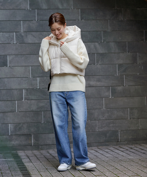 FRAMeWORK（フレームワーク）の「パファーショートベスト（ダウンベスト・レディース・サックスブルー/ホワイト系その他・FREE）」の7枚目の写真