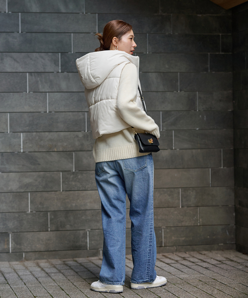 FRAMeWORK（フレームワーク）の「パファーショートベスト（ダウンベスト・レディース・サックスブルー/ホワイト系その他・FREE）」の9枚目の写真