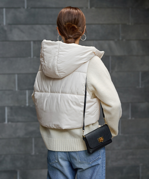 FRAMeWORK（フレームワーク）の「パファーショートベスト（ダウンベスト・レディース・サックスブルー/ホワイト系その他・FREE）」の13枚目の写真