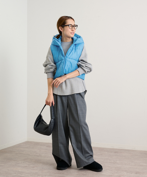 FRAMeWORK（フレームワーク）の「パファーショートベスト（ダウンベスト・レディース・サックスブルー/ホワイト系その他・FREE）」の14枚目の写真