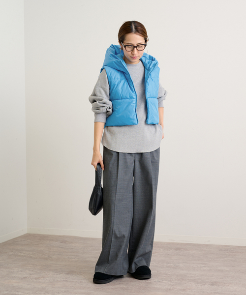 FRAMeWORK（フレームワーク）の「パファーショートベスト（ダウンベスト・レディース・サックスブルー/ホワイト系その他・FREE）」の15枚目の写真