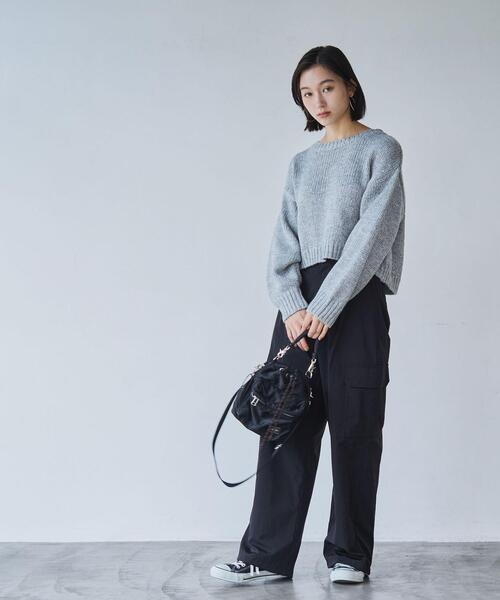 coen（コーエン）の「ナイロンカーゴパンツ（カーゴパンツ・レディース・オリーブ/ブラック・M/L）」の4枚目の写真