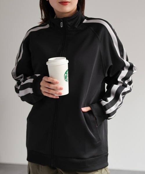 セール】ライン入りトラックジャケット/ジャージ（ジャージ