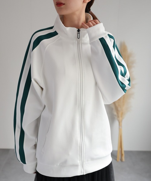 セール】ライン入りトラックジャケット/ジャージ（ジャージ