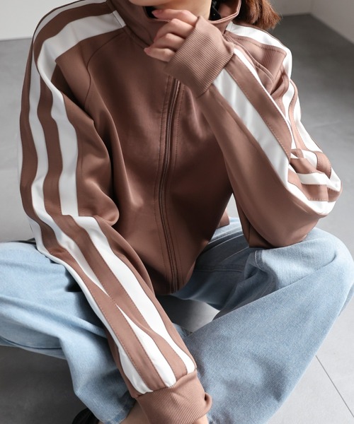 セール】ライン入りトラックジャケット/ジャージ（ジャージ