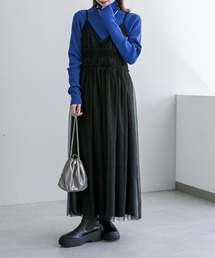 mystic | シャーリングチュールキャミワンピース(ワンピース)