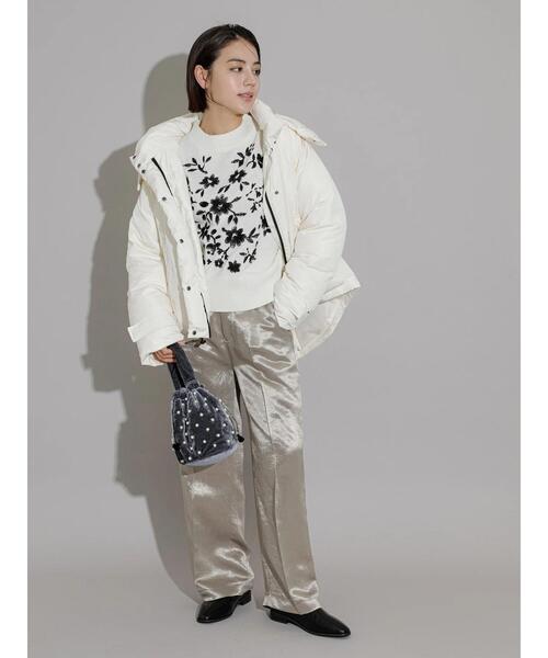 Te chichi CLASSIC（テチチクラシック）の「エンブロイダリーニット（ニット/セーター・レディース・チャコールグレー/オフホワイト・F）」の7枚目の写真