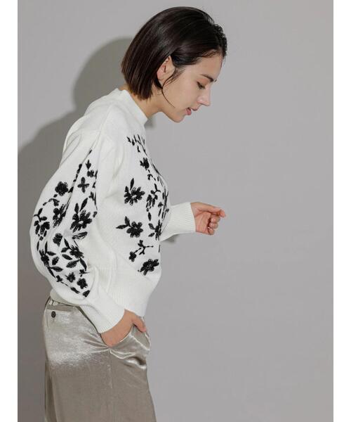 Te chichi CLASSIC（テチチクラシック）の「エンブロイダリーニット（ニット/セーター・レディース・チャコールグレー/オフホワイト・F）」の15枚目の写真