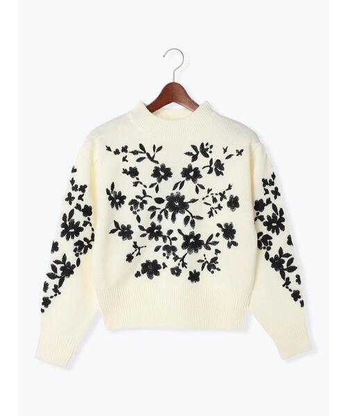 Te chichi CLASSIC（テチチクラシック）の「エンブロイダリーニット（ニット/セーター・レディース・チャコールグレー/オフホワイト・F）」の22枚目の写真