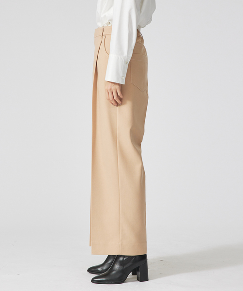 qualite（カリテ）の「ウォームフラノストレートパンツ（その他パンツ・レディース・カーキ/アイボリー/ベージュ・36/40/38）」の11枚目の写真