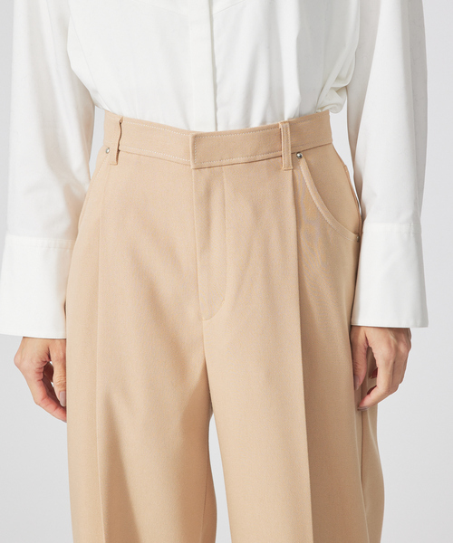 qualite（カリテ）の「ウォームフラノストレートパンツ（その他パンツ・レディース・カーキ/アイボリー/ベージュ・36/40/38）」の14枚目の写真