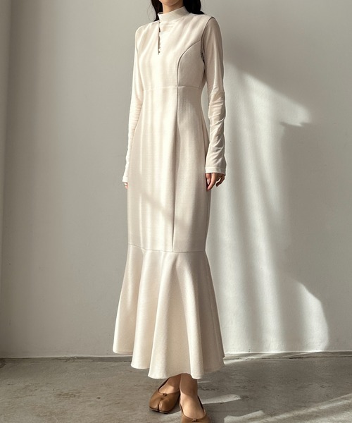 Louere（ルエレ）の「深Vネックツイードマーメイドジャンパースカート（ジャンパースカート・レディース・ブラウン系その他/アイボリー/ブラック/ブラウン/ネイビー・X-LARGE/LARGE/MEDIUM/SMALL）」の17枚目の写真