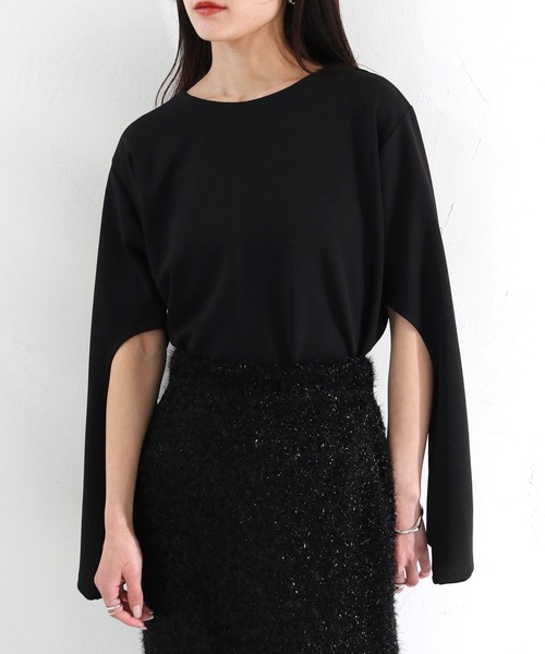 cheriella（シェリエラ）の「【cheriella】WEB限定カットジョーゼット２WAYカットアウトスリーブプルオーバー（完売）（Tシャツ/カットソー・レディース・ブラック/ブルー/オフホワイト・M）」の18枚目の写真