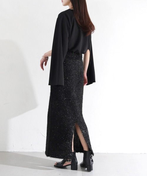 cheriella（シェリエラ）の「【cheriella】WEB限定カットジョーゼット２WAYカットアウトスリーブプルオーバー（完売）（Tシャツ/カットソー・レディース・ブラック/ブルー/オフホワイト・M）」の22枚目の写真