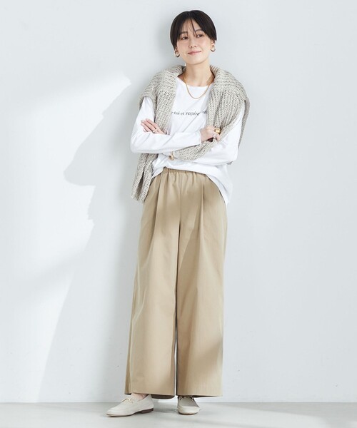 NOLLEY’S（ノーリーズ）の「スーピマコットンrespireロゴロンT（Tシャツ/カットソー・レディース・ホワイト系その他2/ホワイト・FREE）」の4枚目の写真