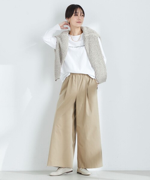 NOLLEY’S（ノーリーズ）の「スーピマコットンrespireロゴロンT（Tシャツ/カットソー・レディース・ホワイト系その他2/ホワイト・FREE）」の6枚目の写真