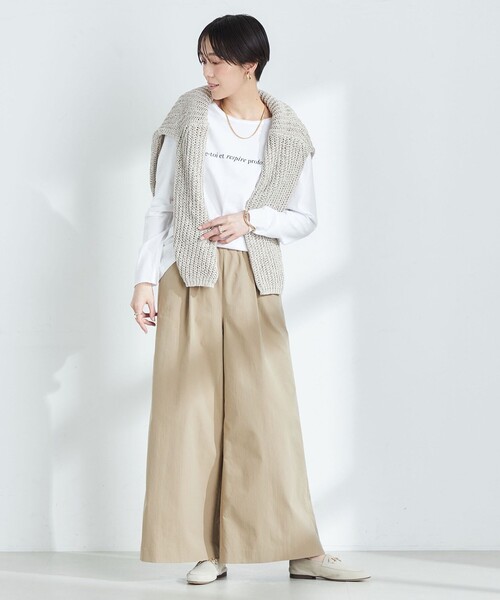 NOLLEY’S（ノーリーズ）の「スーピマコットンrespireロゴロンT（Tシャツ/カットソー・レディース・ホワイト系その他2/ホワイト・FREE）」の9枚目の写真