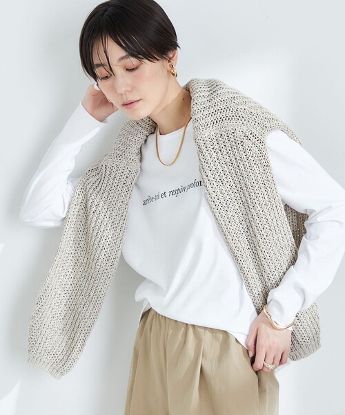 NOLLEY’S（ノーリーズ）の「スーピマコットンrespireロゴロンT（Tシャツ/カットソー・レディース・ホワイト系その他2/ホワイト・FREE）」の15枚目の写真