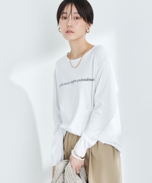 NOLLEY’S（ノーリーズ）の「スーピマコットンrespireロゴロンT（Tシャツ/カットソー・レディース・ホワイト系その他2/ホワイト・FREE）」の16枚目の写真